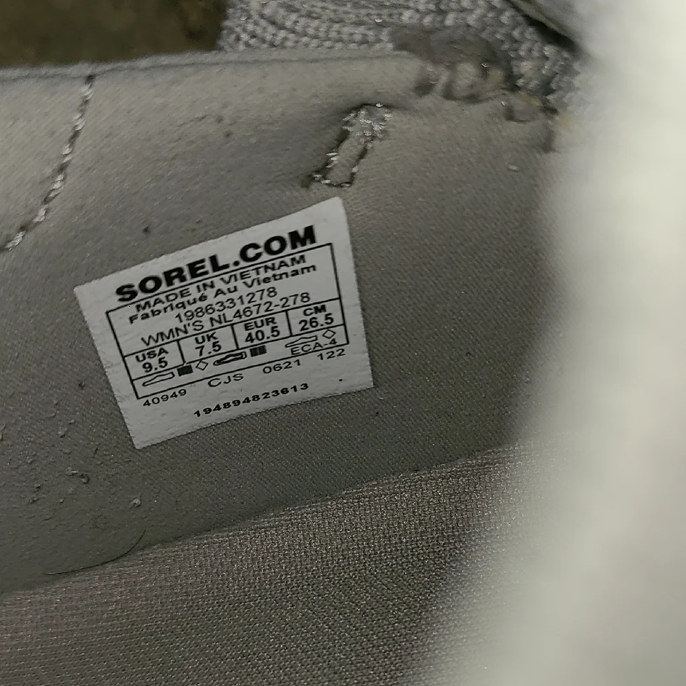 Sorel Gray Knit Sneakers